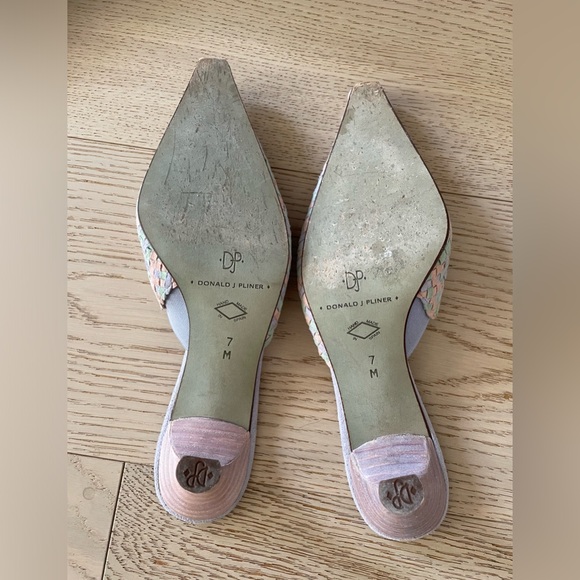 Donald J Pliner Pastel Suede Weave Mules - Picture 6 of 6